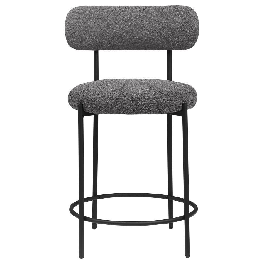 Viola - Boucle Upholstered Bar Stool (Set of 2) Stool Sets by Coaster Fine Furniture - Walls Furniture & Mattress