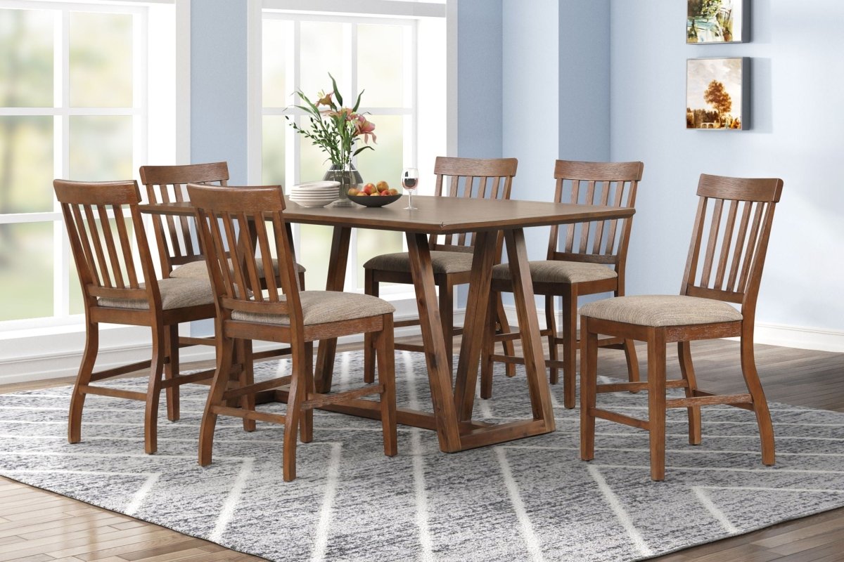 Putnam - Counter Table Set 5 Piece Dining Room Sets by New Classic - Walls Furniture & Mattress