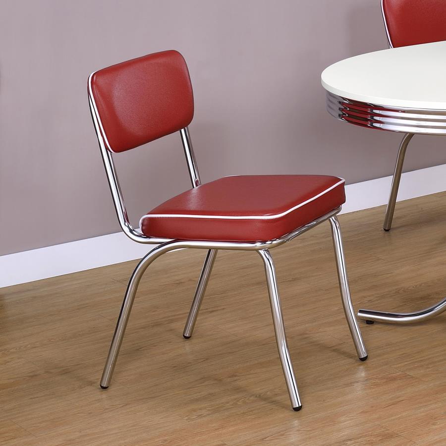Retro - Upholstered Dining Side Chair (Set of 2) Chair Sets by CoasterEveryday - Walls Furniture & Mattress
