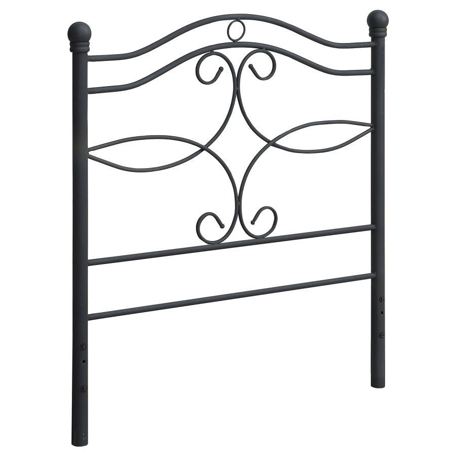 Callie - Metal Twin Open Frame Headboard - Matte Black Panel Headboards by CoasterEveryday - Walls Furniture & Mattress