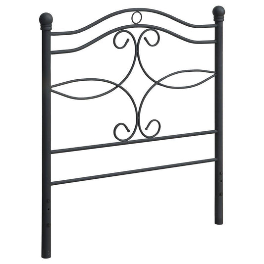 Callie - Metal Twin Open Frame Headboard - Matte Black Panel Headboards by CoasterEveryday - Walls Furniture & Mattress