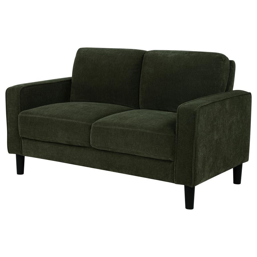Ruth - Upholstered Track Arm Loveseat Stationary Loveseats by Coaster Fine Furniture - Walls Furniture & Mattress