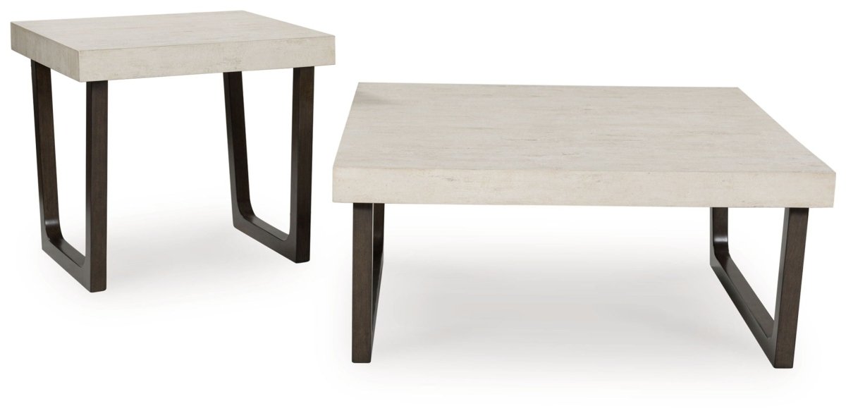 Westenfort - Occasional Table Set (Set of 2) - Espresso / Gray Table Sets by Signature Design by Ashley® - Walls Furniture & Mattress