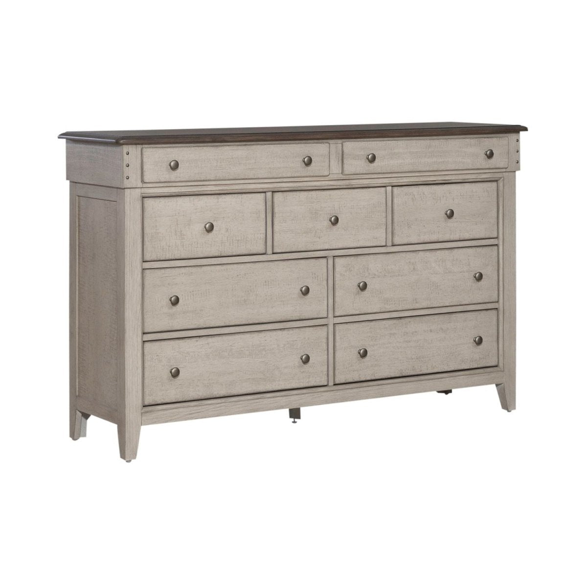 Ivy Hollow - 9 Drawer Dresser - White Dressers by Liberty Furniture - Walls Furniture & Mattress