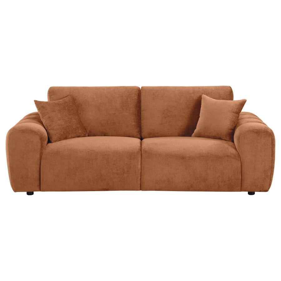 Burnett - Chenille Upholstered Wide Arm Sofa Stationary Sofas by Coaster Fine Furniture - Walls Furniture & Mattress