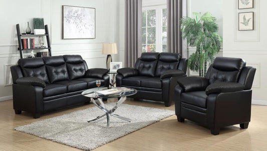 Finley - Upholstered Padded Arm Tufted Sofa Set Stationary Sofas & Loveseats by CoasterEveryday - Walls Furniture & Mattress