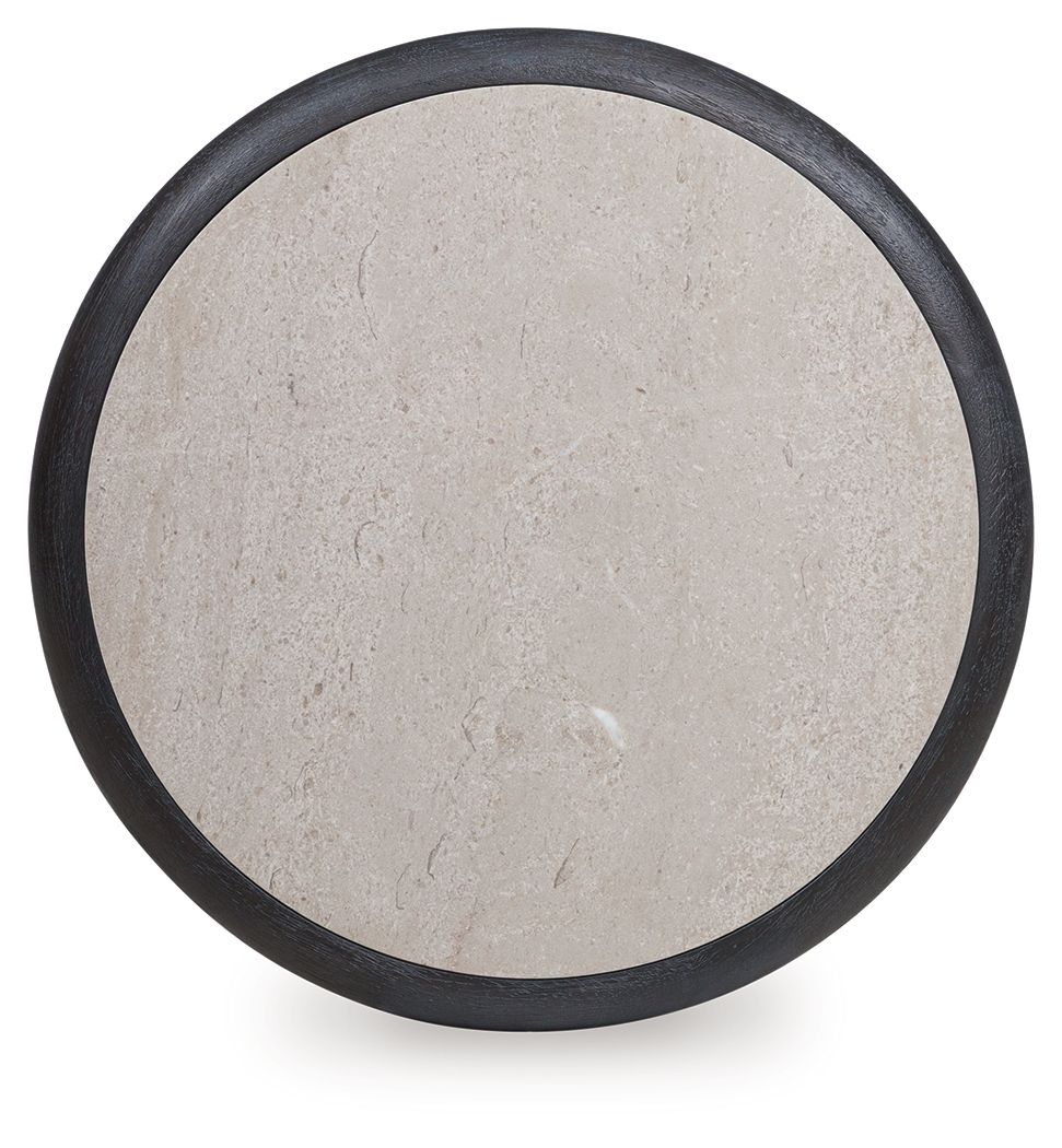 Bracken - French Black - Round End Table End Tables by Luxe - Walls Furniture & Mattress