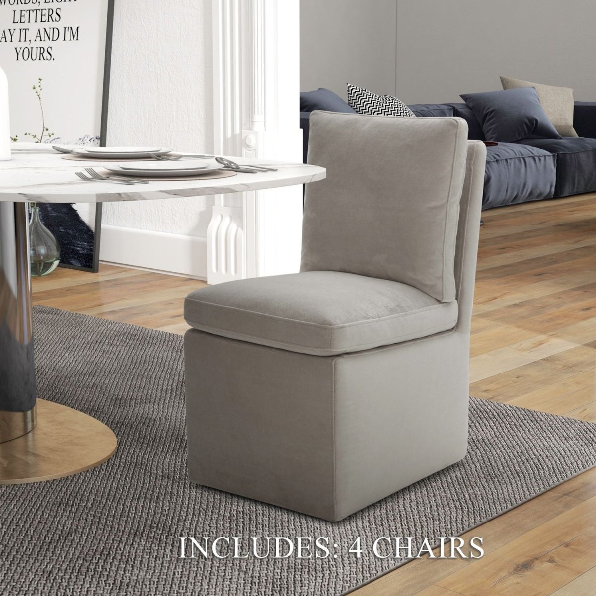 Accent Dining - Accent Dining Chairs With Casters (Set of 4) Chair Sets by Liberty Furniture - Walls Furniture & Mattress