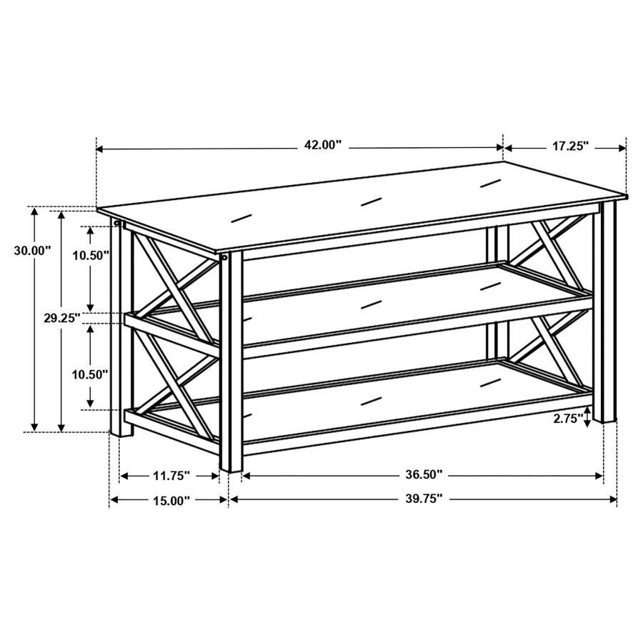 Rachelle - 2 - Shelf Wood Entryway Console Table - Deep Merlot Console Tables by CoasterEssence - Walls Furniture & Mattress