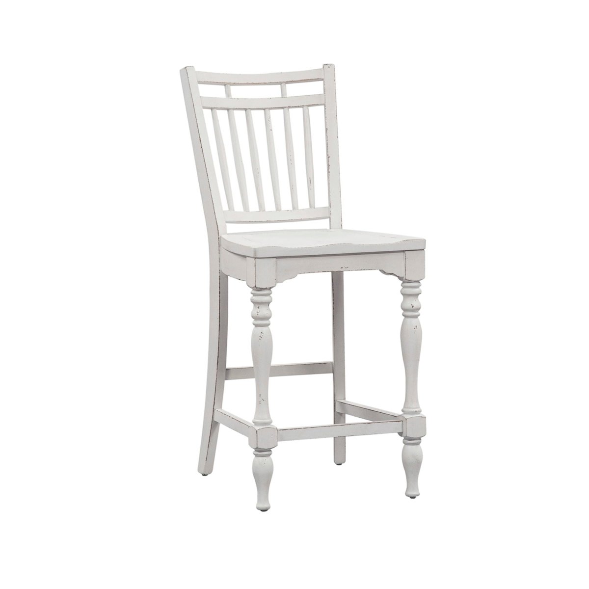 Magnolia Manor - Spindle Back Counter Chair - White Counter Chairs by Liberty Furniture - Walls Furniture & Mattress