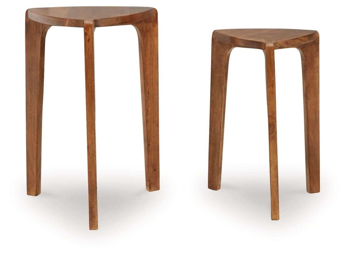 Brynnleigh - Accent Table Set (Set of 2) - Medium Brown Table Sets by Signature Design by Ashley® - Walls Furniture & Mattress