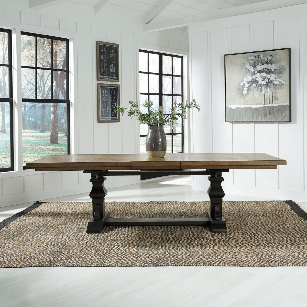 Harvest Home - Trestle Table - Black Dining Tables by Liberty Furniture - Walls Furniture & Mattress