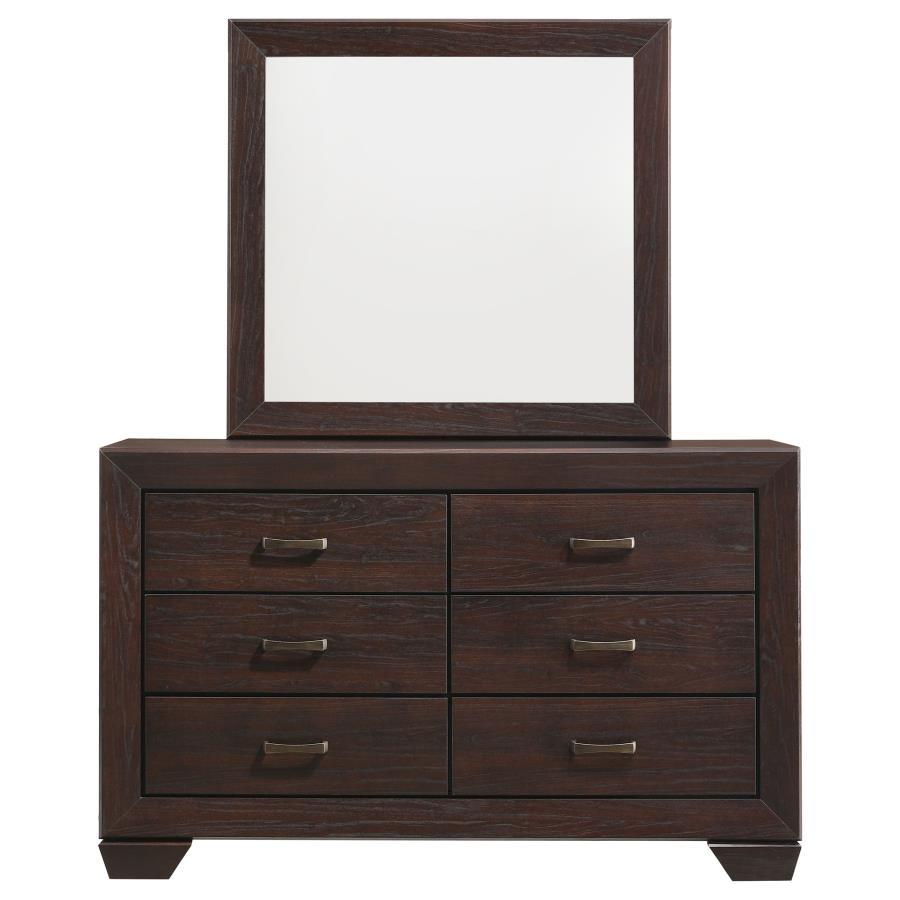 Kauffman - 6 - Drawer Dresser with Mirror Dresser & Mirror by CoasterEveryday - Walls Furniture & Mattress