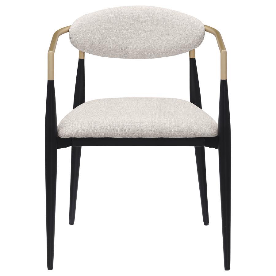 Alexis - Fabric Upholstered Dining Arm Chair (Set of 2) Chair Sets by Coaster Fine Furniture - Walls Furniture & Mattress