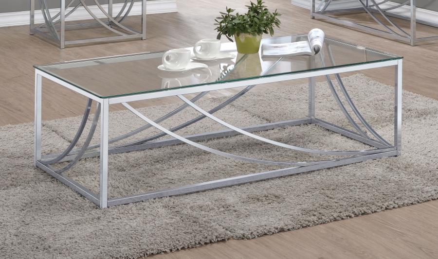 Lille - Glass Top Entryway Sofa Console Table Accents End Tables by CoasterEssence - Walls Furniture & Mattress