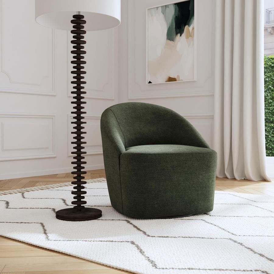 Leon - Upholstered Barrel Accent Swivel Chair Swivel Chairs by Coaster Fine Furniture - Walls Furniture & Mattress