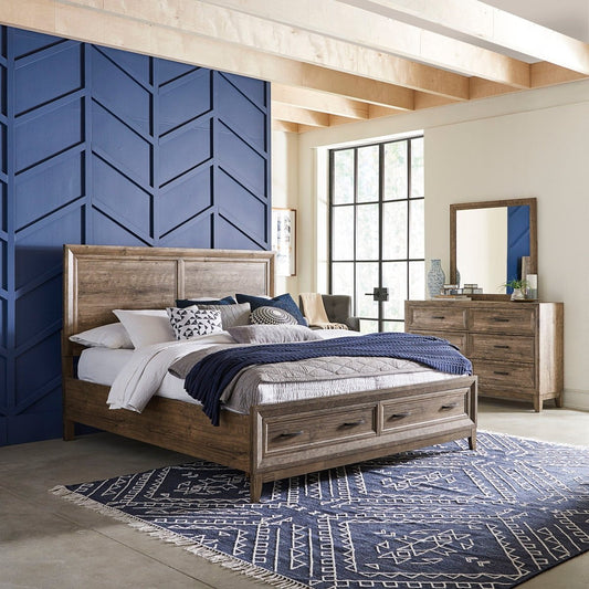 Ridgecrest - Storage Bed, Dresser & Mirror Set 3 Piece Bedroom Sets by Liberty Furniture - Walls Furniture & Mattress