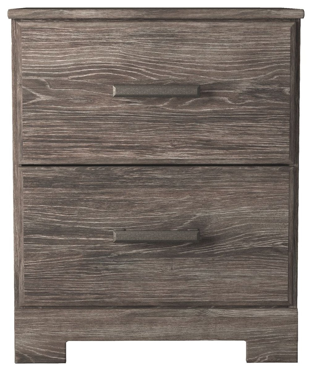 Ralinksi - Two Drawer Night Stand - Gray Accent Nightstands by Signature Design by Ashley® - Walls Furniture & Mattress