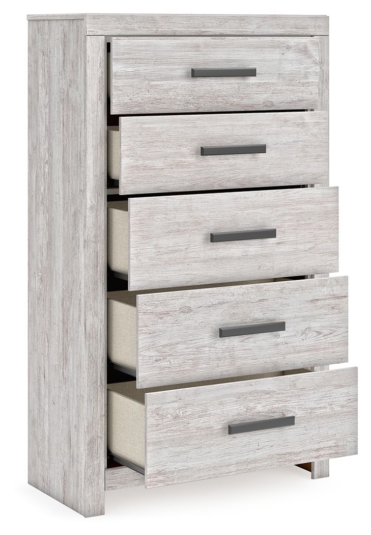 Cayboni - Five Drawer Chest - Whitewash Accent Chests by Signature Design by Ashley® - Walls Furniture & Mattress