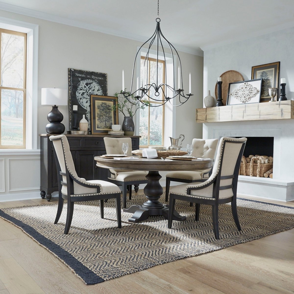 Americana Farmhouse - Upholstered Shelter Side Chair Side Chairs by Liberty Furniture - Walls Furniture & Mattress