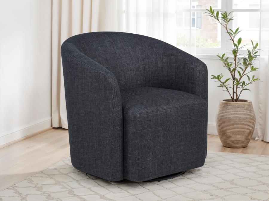 Mossbrook - Fabric Upholstered Swivel Accent Chair Swivel Chairs by Coaster Fine Furniture - Walls Furniture & Mattress