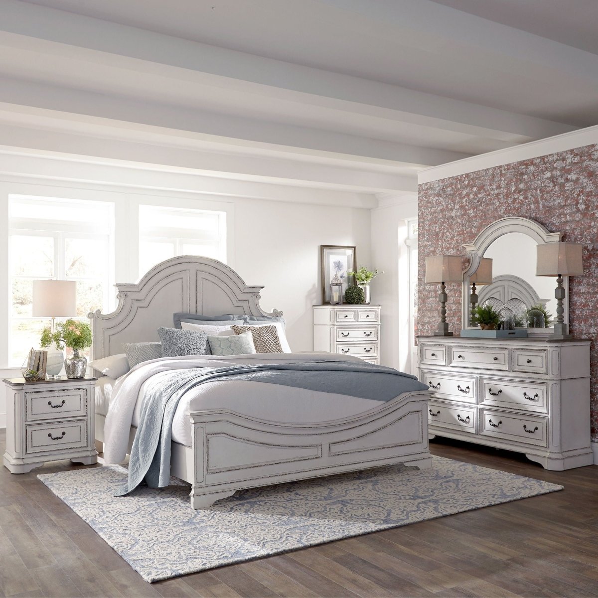 Magnolia Manor - Panel Bedroom Set 3 Piece Bedroom Sets by Liberty Furniture - Walls Furniture & Mattress