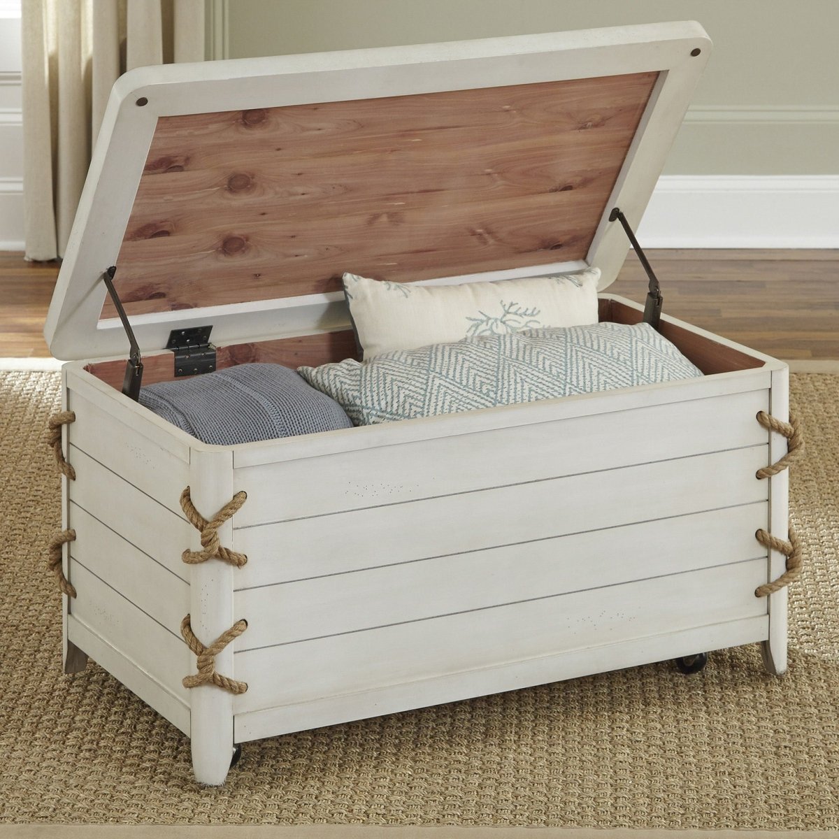 Dockside - Storage Trunk - White Storage Trunks by Liberty Furniture - Walls Furniture & Mattress
