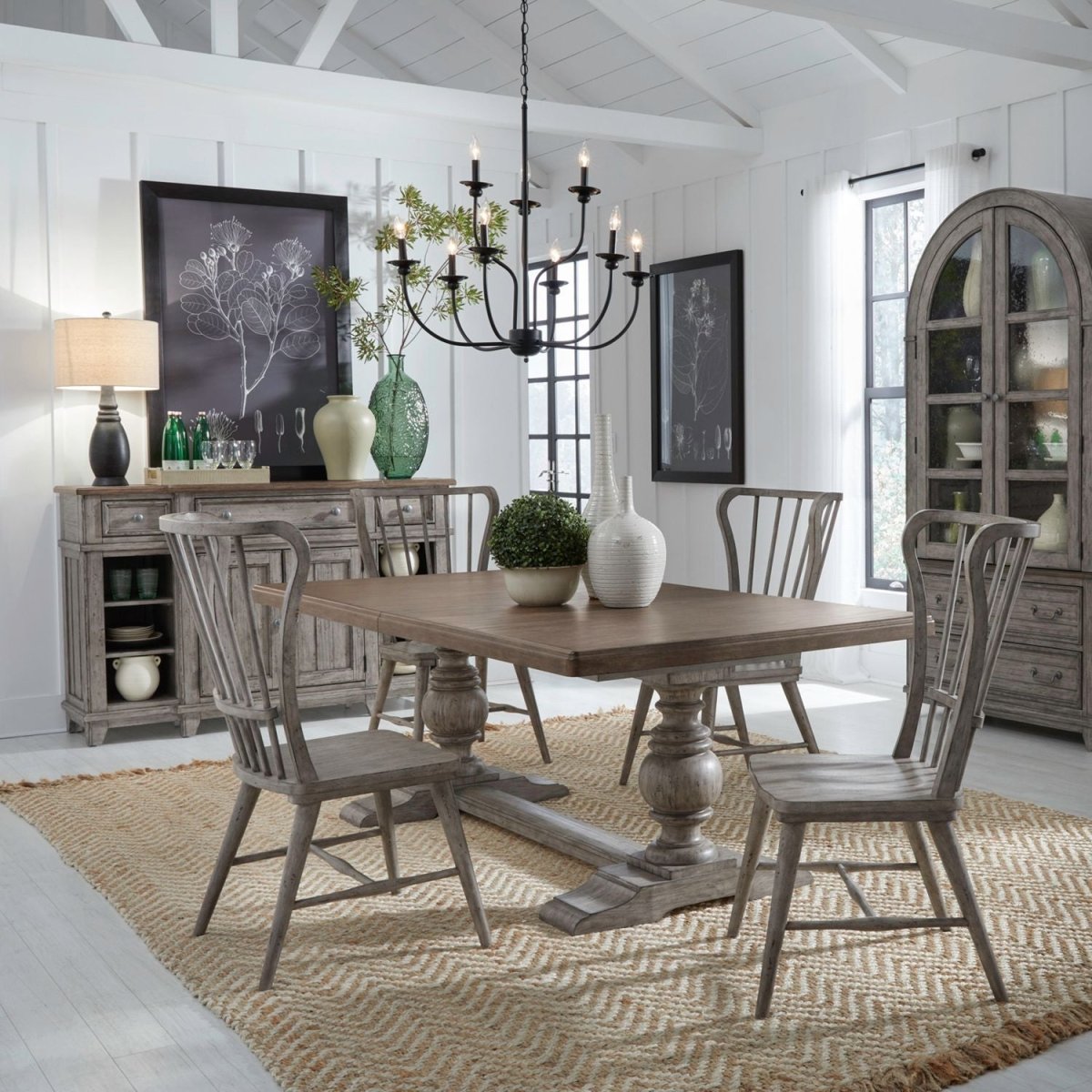 River Place - Trestle Table Set 5 Piece Dining Room Sets by Liberty Furniture - Walls Furniture & Mattress