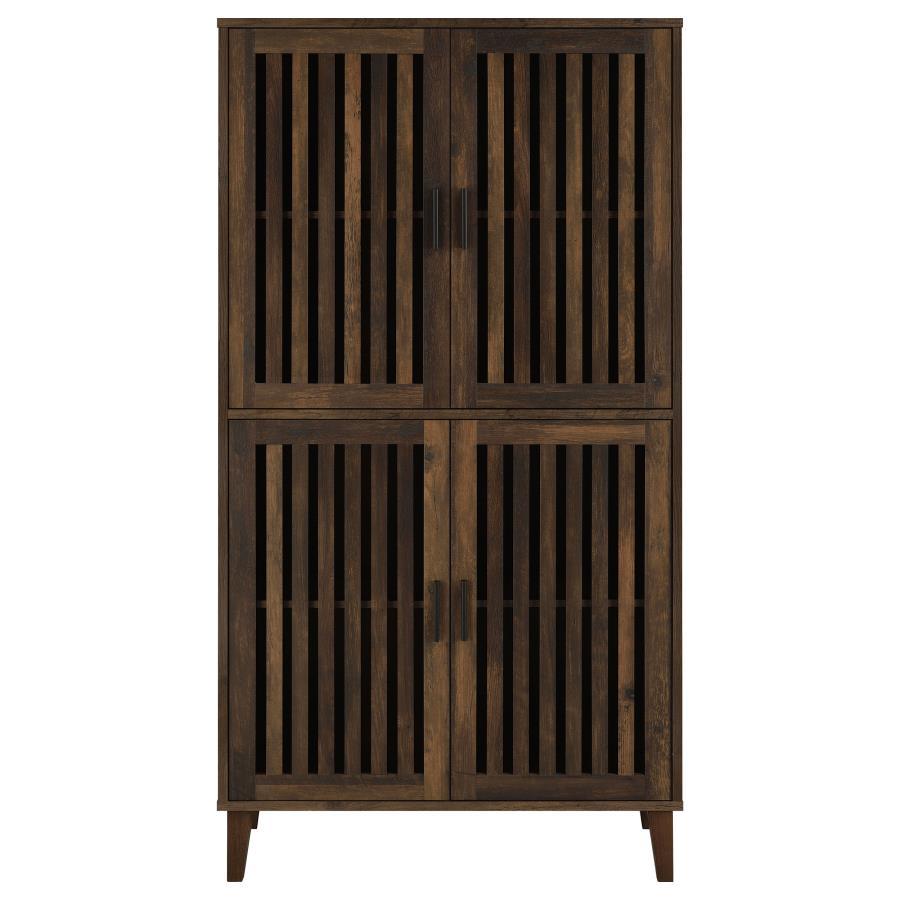 Elouise - 4 Door Engineered Wood Tall Accent Cabinet - Dark Pine Accent Cabinets by Coaster Fine Furniture - Walls Furniture & Mattress
