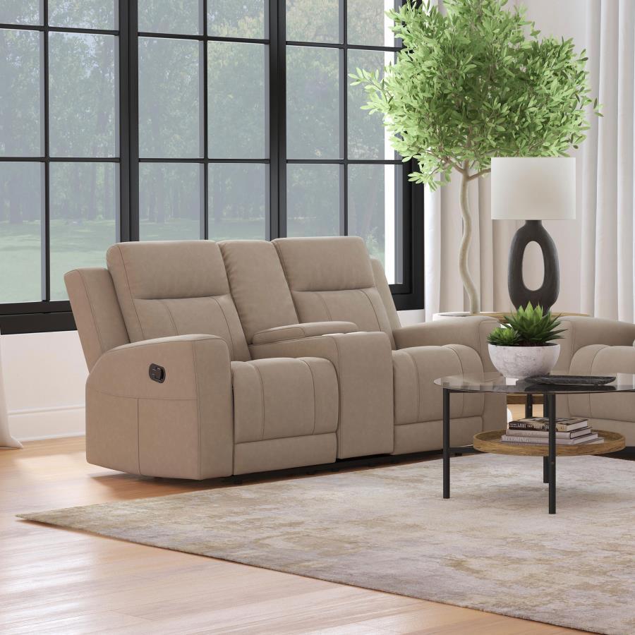 Brentwood - Upholstered Motion Reclining Loveseat Reclining Loveseats by Coaster Fine Furniture - Walls Furniture & Mattress