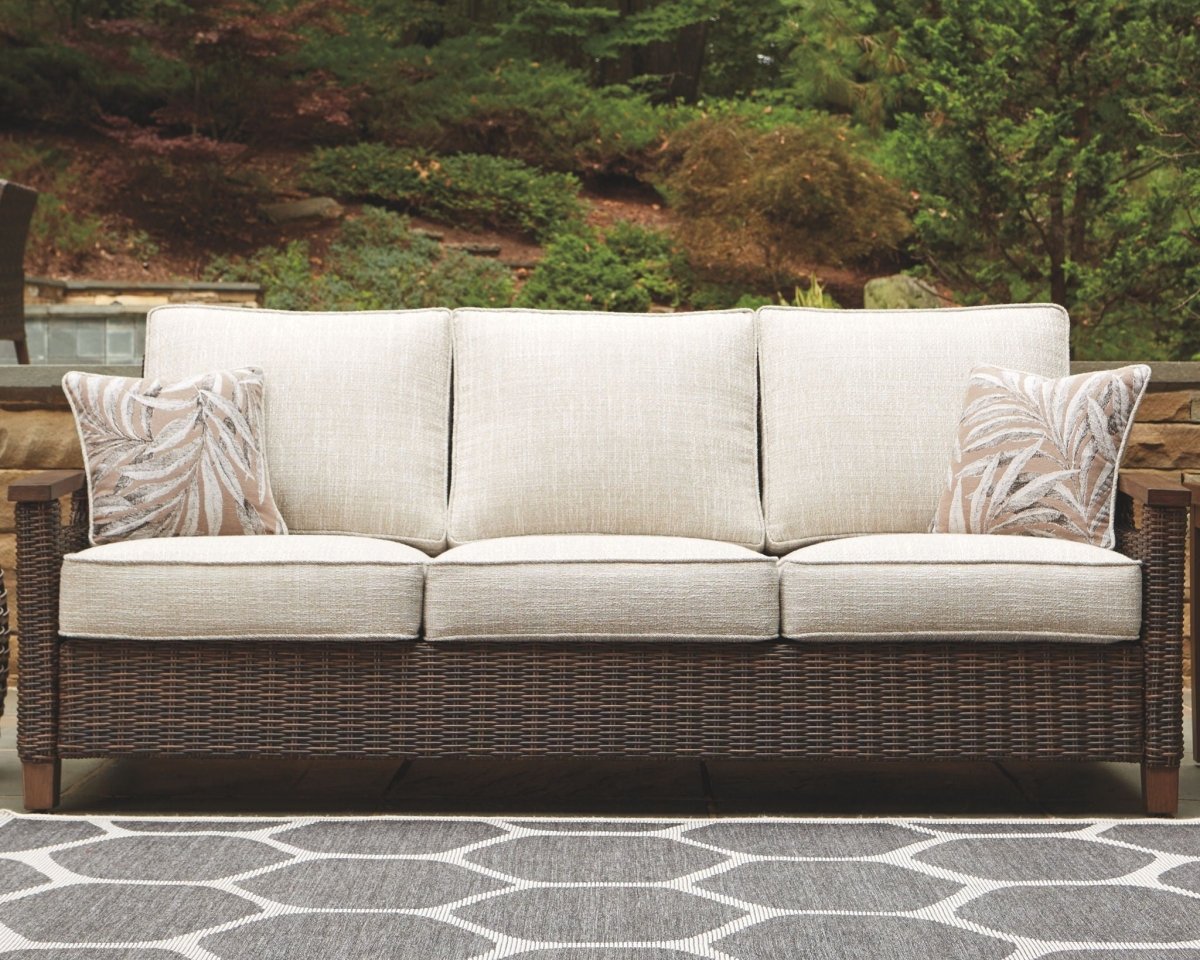 Paradise Trail - Sofa with Cushion - Medium Brown Sofas by Signature Design by Ashley® - Walls Furniture & Mattress