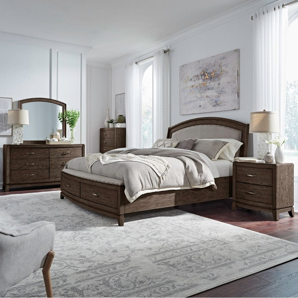 Avalon - Upholstered Bedroom Set 3 Piece Bedroom Sets by Liberty Furniture - Walls Furniture & Mattress