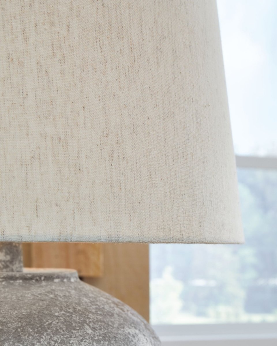 Dreward - Paper Table Lamp - Distressed Gray Table Lamps by Signature Design by Ashley® - Walls Furniture & Mattress