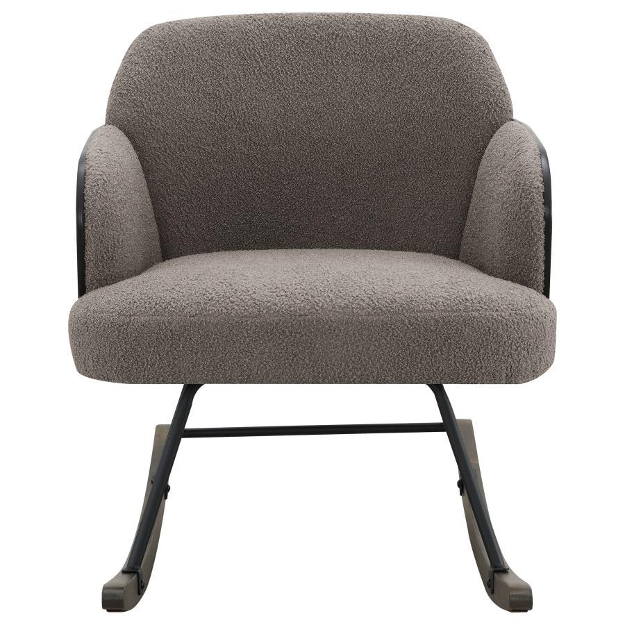 Paige - Boucle Upholstered Mid Back Rocking Chair Rocker Chairs by Coaster Fine Furniture - Walls Furniture & Mattress