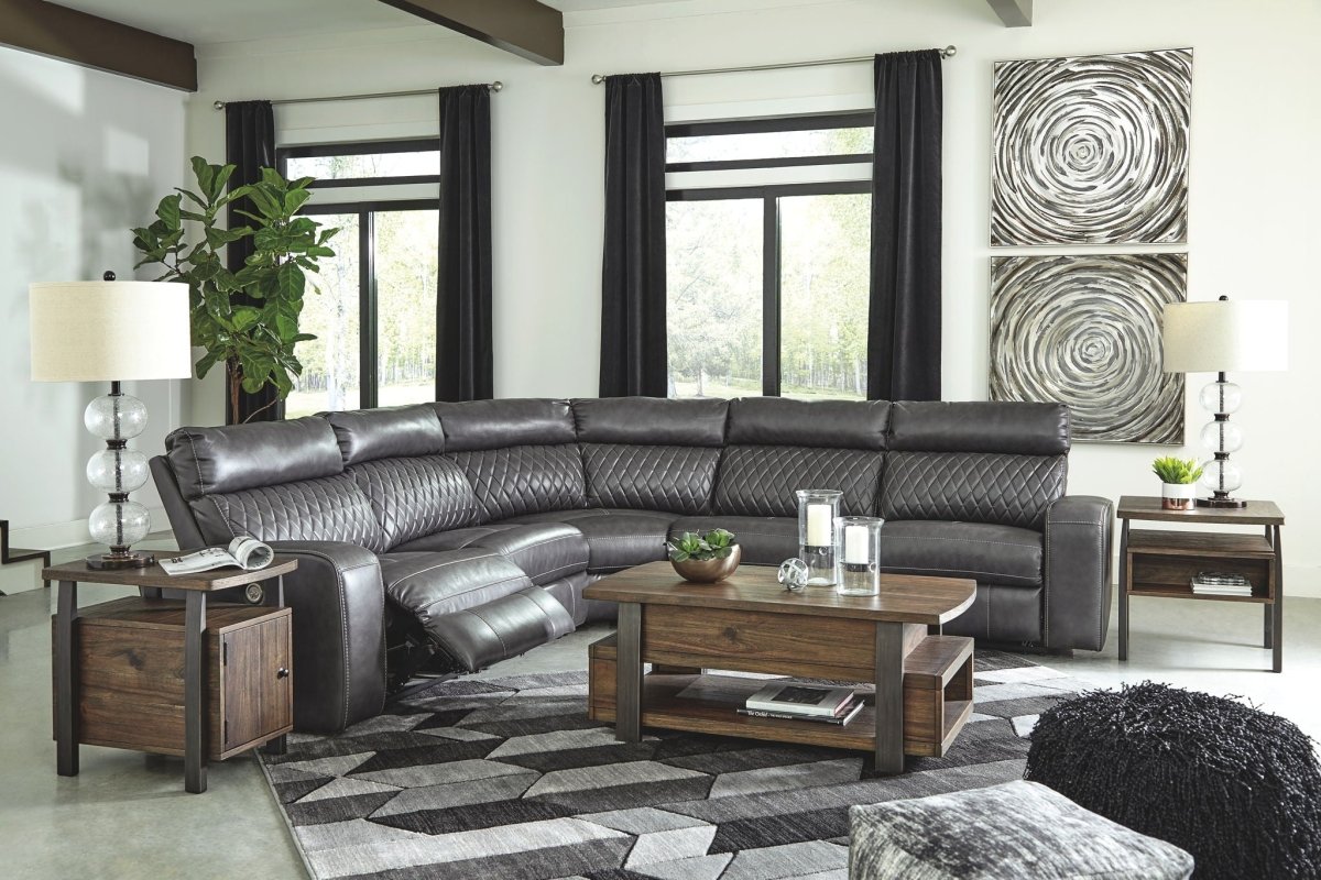 Samperstone - Power Reclining Sectional Reclining Sectionals by Signature Design by Ashley® - Walls Furniture & Mattress