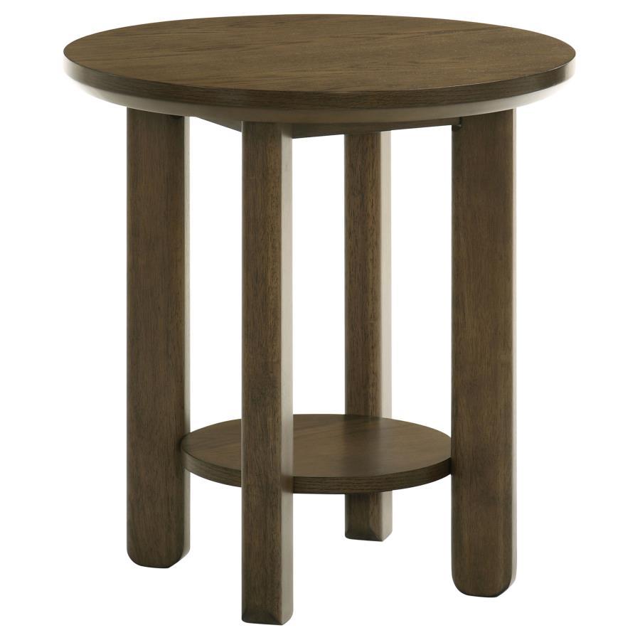 Ottowa - Round Wood Table With Shelf End Tables by Coaster Fine Furniture - Walls Furniture & Mattress