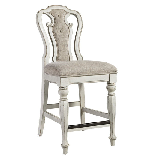 Magnolia Manor - Counter Height Chair - White Counter Chairs by Liberty Furniture - Walls Furniture & Mattress