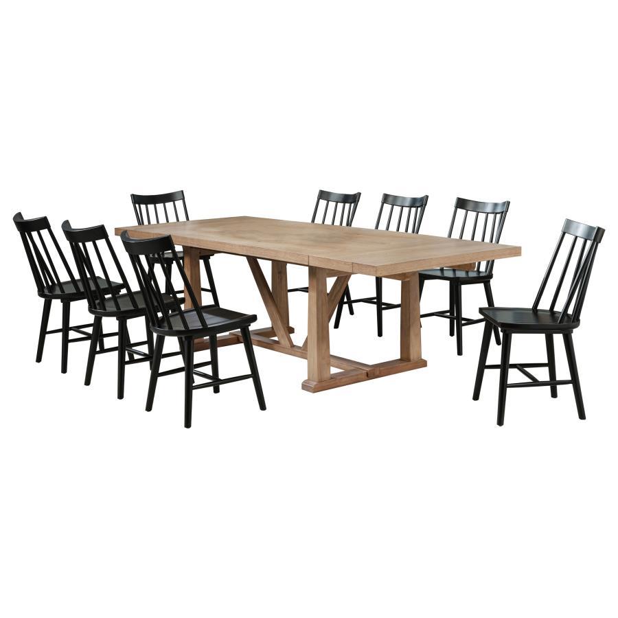 Middleton - 106" Extension Leaf Dining Set 8 + Piece Dining Room Sets by Coaster Fine Furniture - Walls Furniture & Mattress