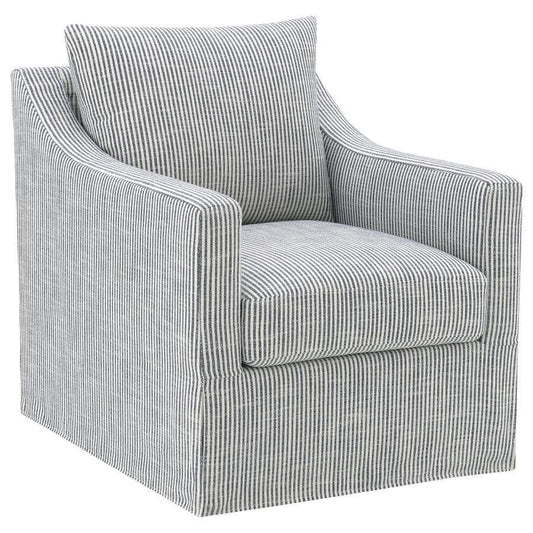 Winter - Upholstered Sloped Arm Accent Swivel Chair Swivel Chairs by Coaster Fine Furniture - Walls Furniture & Mattress