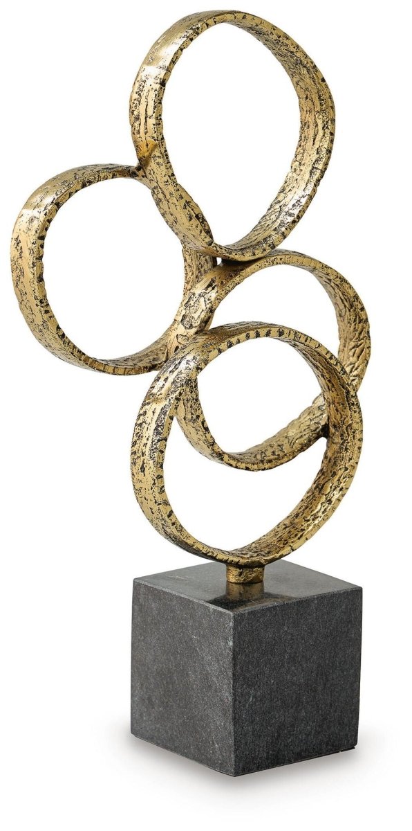 Wellcott - Sculpture - Gold Finish / Black Sculptures & Figurines by Signature Design by Ashley® - Walls Furniture & Mattress