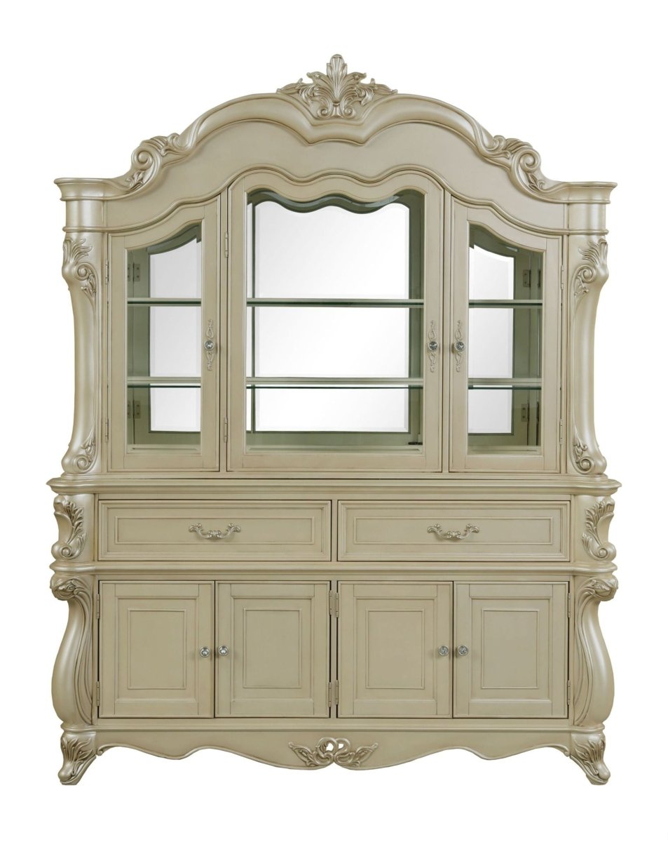 Monique - China Hutch - Champagne Hutches by New Classic - Walls Furniture & Mattress