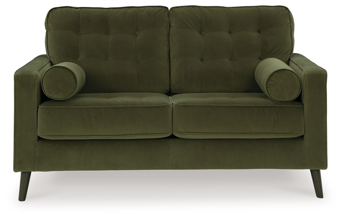 Reveon Lakes - Olive - Loveseat Stationary Loveseats by Ashley® - Walls Furniture & Mattress