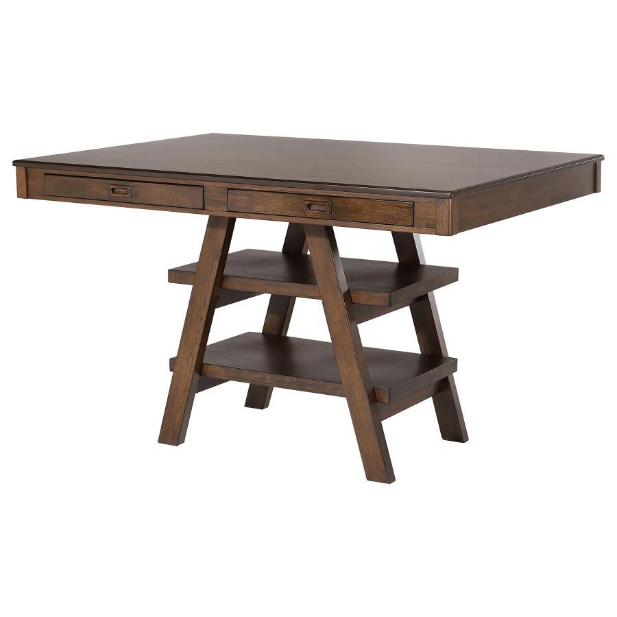 Dewey - Rectangular Counter Height Dining Table - Walnut Counter Tables by CoasterEssence - Walls Furniture & Mattress