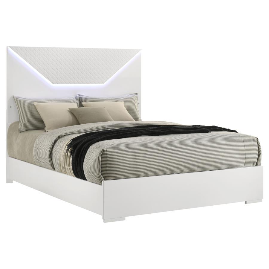 Ives - Panel Bed LED Headboard Panel Beds by Coaster Fine Furniture - Walls Furniture & Mattress