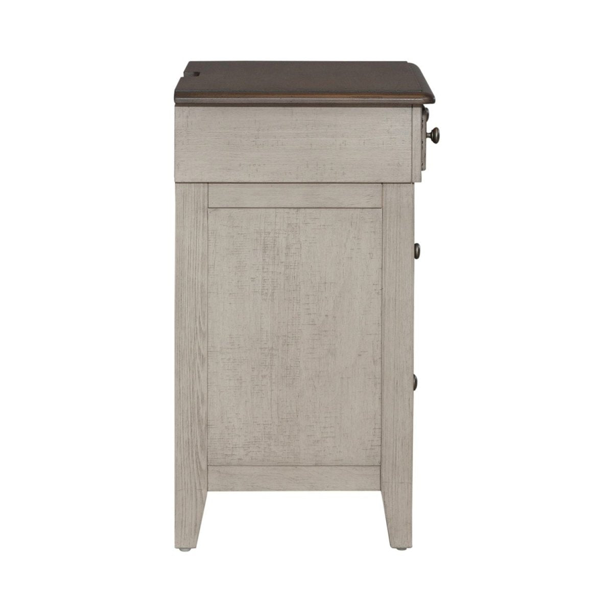 Ivy Hollow - 3 Drawer Bedside Chest With Charging Station - White Bedside Chests by Liberty Furniture - Walls Furniture & Mattress