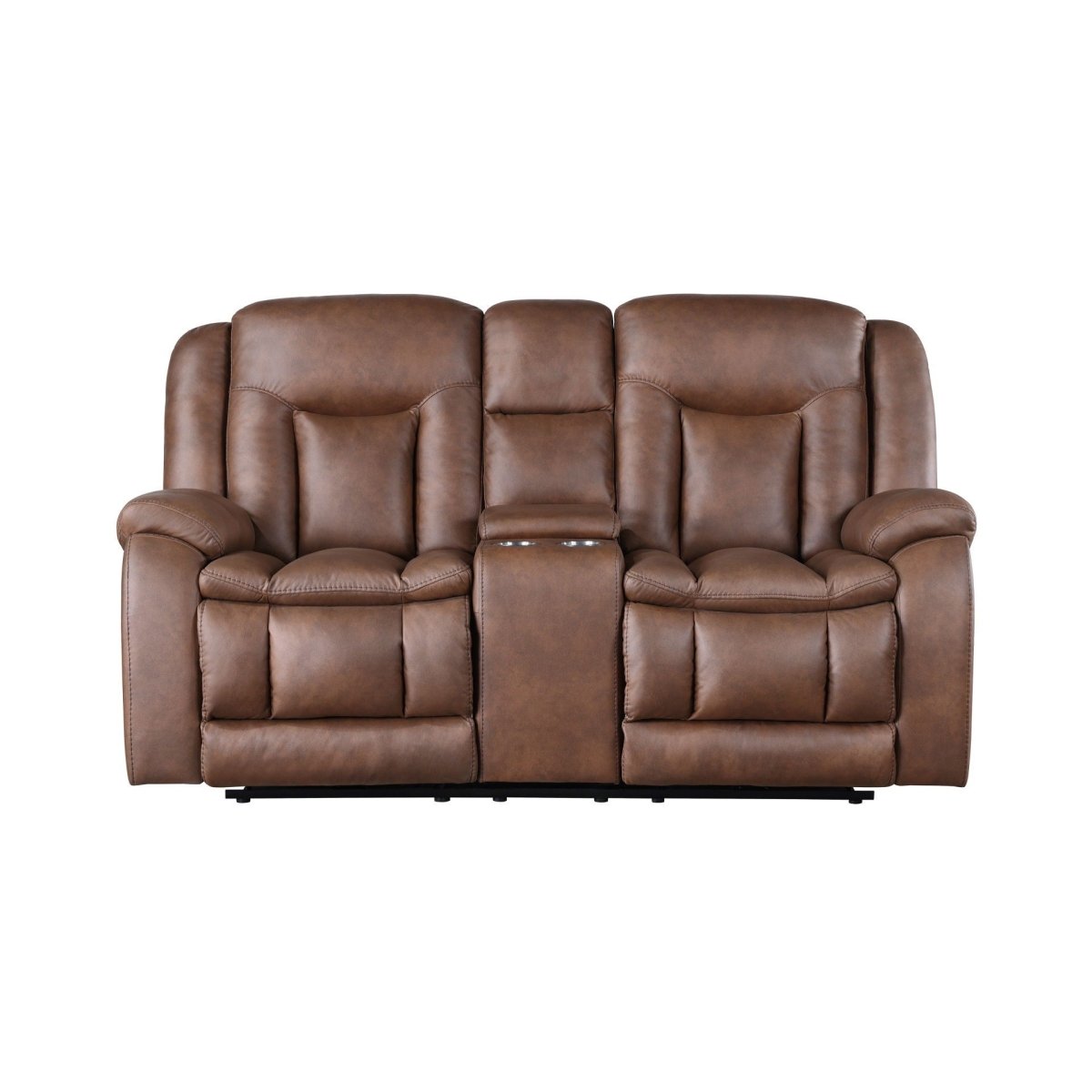 Morello - Reclining Console Loveseat Reclining Loveseats by New Classic - Walls Furniture & Mattress