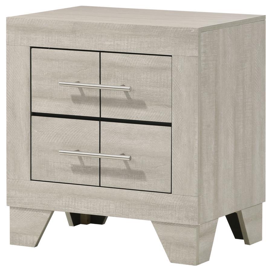 Trenton - 2 - Drawer Nightstand Bedside Table - Rustic Cream Accent Nightstands by Coaster Fine Furniture - Walls Furniture & Mattress