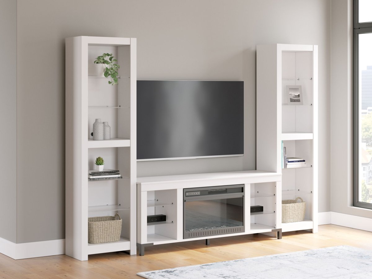 Brollevi - 3 - Piece Entertainment Center - White Entertainment Centers by Signature Design by Ashley® - Walls Furniture & Mattress