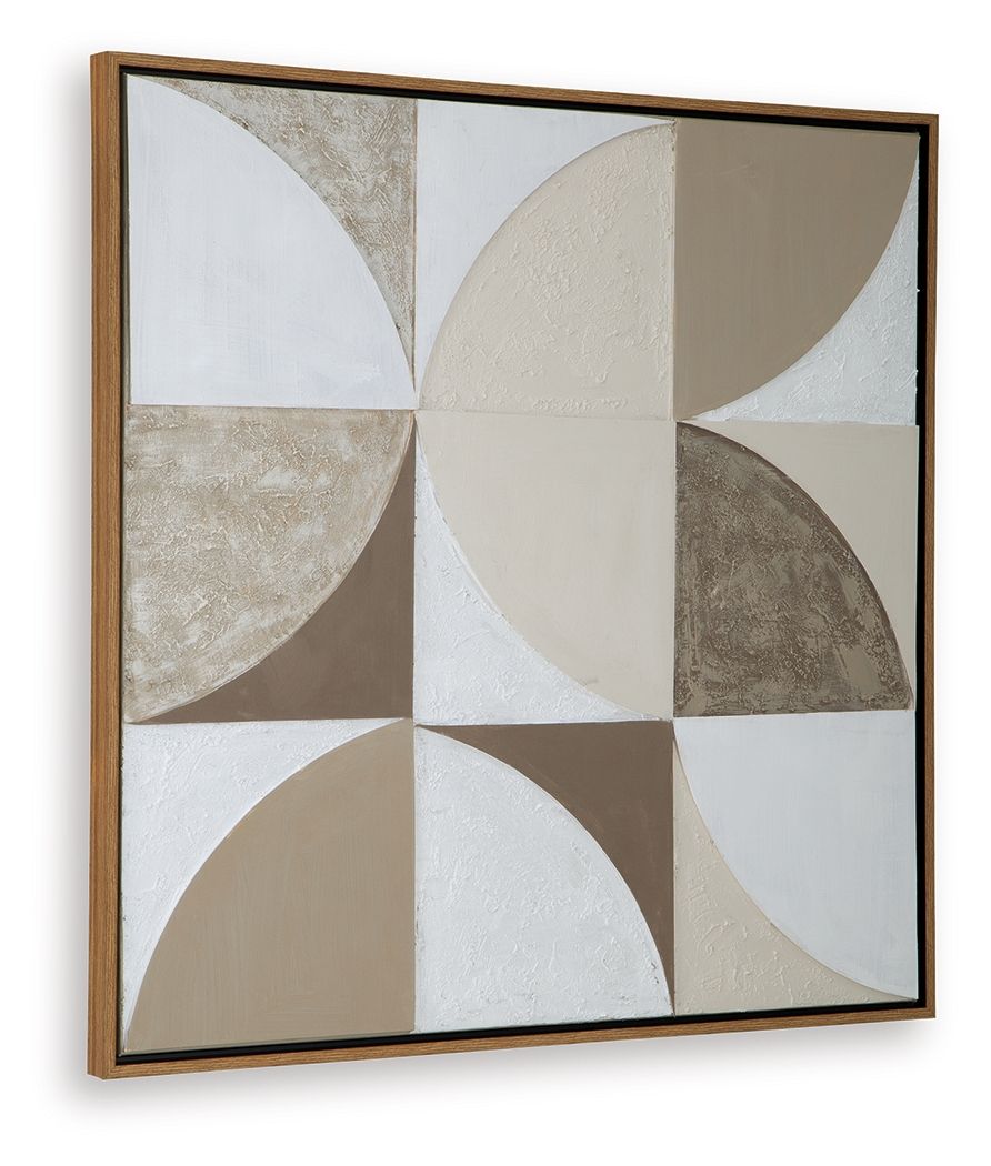 Harelman - Tan / Taupe / White - Wall Art Canvas Art by Signature Design by Ashley® - Walls Furniture & Mattress