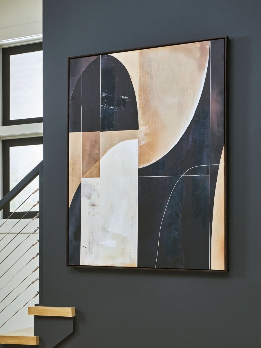 Ewanford - Wall Art - Black / Brown / Tan Canvas Art by Signature Design by Ashley® - Walls Furniture & Mattress
